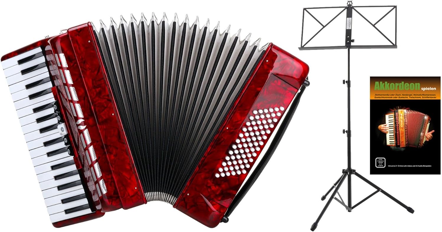 Fisarmonica Classic Cantabile Secondo V - 72 Bassi, Colore Nero, Con Cinghie E Borsa - Foto 3