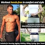 Build & Fitness Running Belt Flip Waist Phone Holder Key Clip view 5
