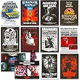 Stranger Things Posters for Room Decor - 12 Pc Bundle for Teens Adults | 8.5" x 11" Season 5 Wall Art Posters Set Plus Bookmark - Stranger Things Decorations for Bedroom, Party Decor