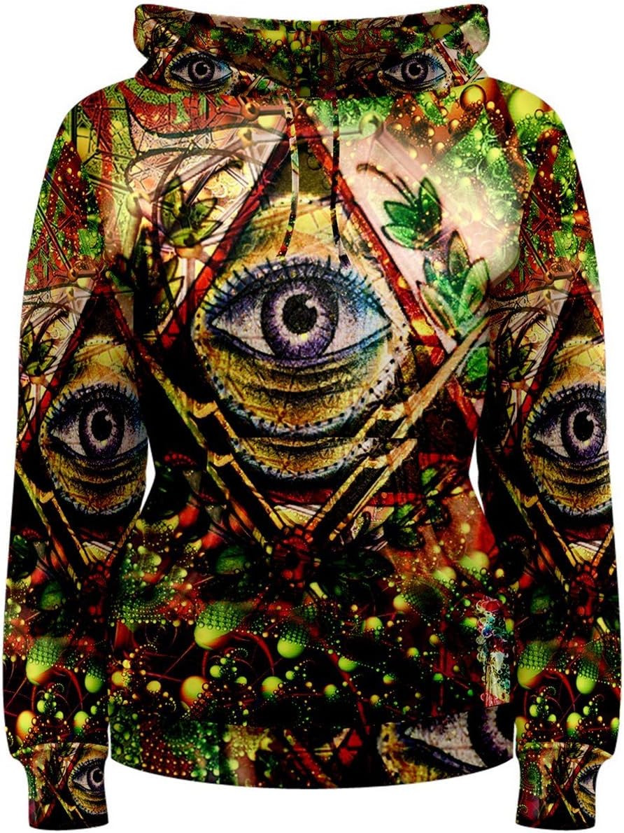 Illuminati All Seing Eyes Masonic Freemason DMT Drug Trippy Hippie Psychedelic Custom Full 3D Print Women Hoodie Sweaters
