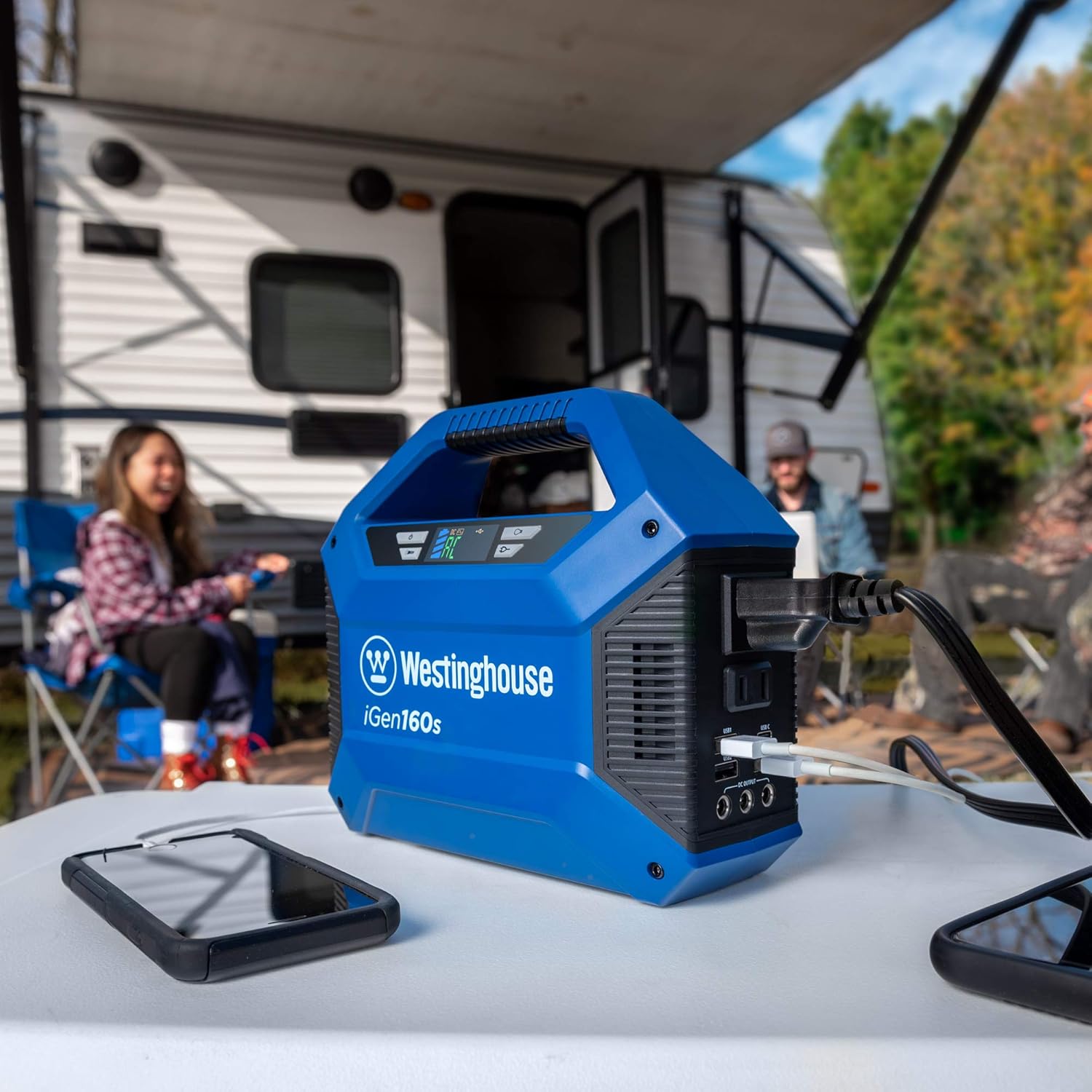 Westinghouse iGen160s Portable Power Station 155Wh Backup Lithium Battery, 110V/100W AC Outlets, Solar Generator (Solar Panel Not Included) : Garden & Outdoor