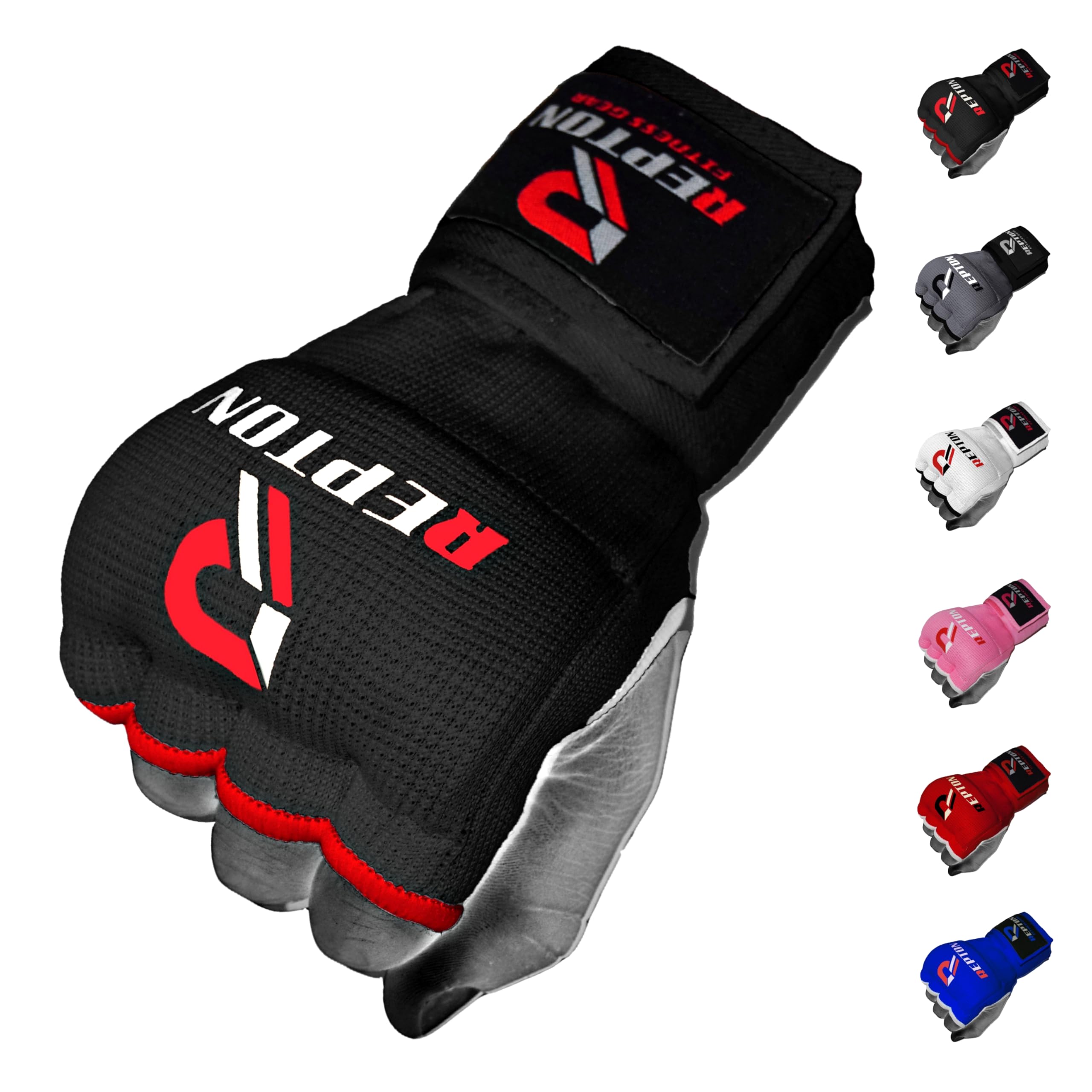 Boxing Hand Wraps Quick 100cm Long Wrist Straps Inner Gloves Boxing for Hand Protection Elasticated, Padded Fist for MMA Martial Arts Combat Gloves for Men Women and Kids (Black, S/M)