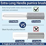 FAZMoss 2 Pack Pumice Stone Toilet Brush with Long Handle for Cleaning view 2
