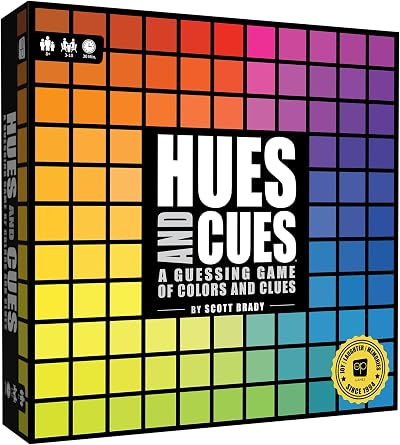 USAopoly Hues and Cues Guessing Board Game Ages 8+ 3-10 Players 30 Minutes