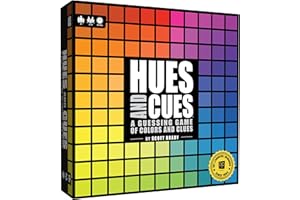 USAOPOLY HUES and CUES Vibrant Color Guessing Game Perfect for Family Game Night Connect Clues and Colors Together 480 Color Squares to Guess from