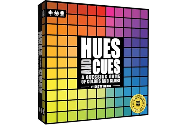 USAOPOLY HUES and CUES Vibrant Color Guessing Game Perfect for Family Game Night Connect Clues and Colors Together 480 Color