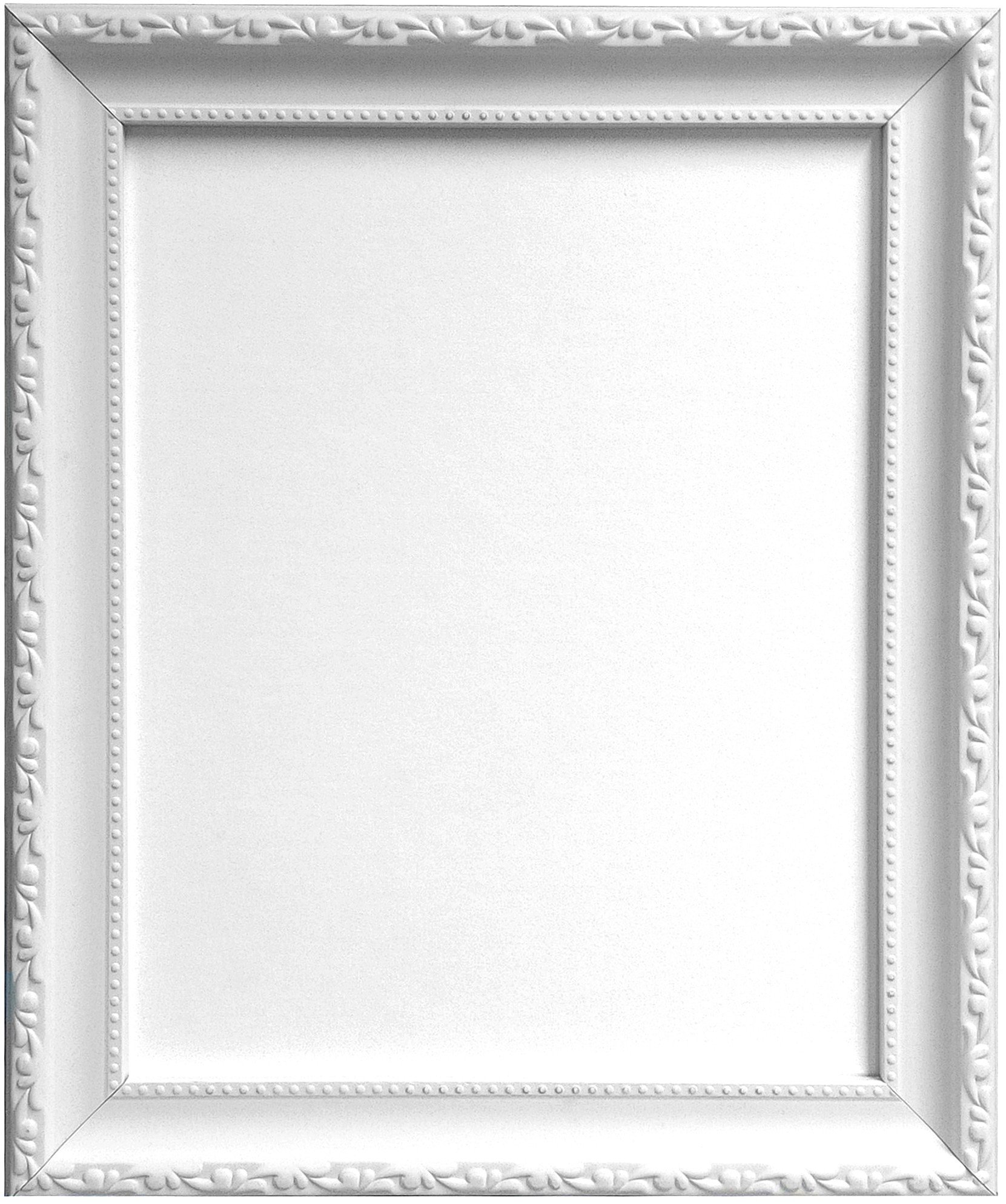 FRAMES BY POST Shabby Chic White Picture Photo Frame A2 (Plastic Glass)