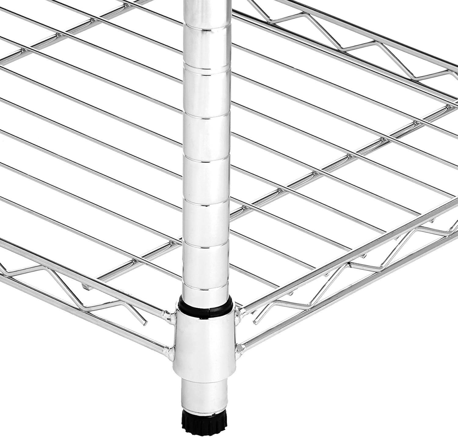  Basics 5-Shelf Adjustable, Heavy Duty Storage Shelving Unit (350 lbs loading capacity per shelf), Steel Organizer Wire Rack, Chrome, (36L x 14W x 72H): Home & Kitchen