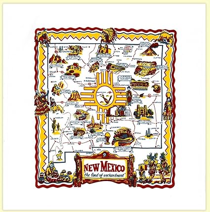 Buy New Mexico State Souvenir Dish Towel By Redandwhitekitchen Online At Low Prices In India Amazon In