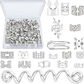 Vaikby 103PCS Silver Hair Jewelry for Braids Accessories, Hair Cuffs &amp; Rings, Loc Jewelry for Black Women, Metal Silver Hair Accessories, Braid Decorations, Hair Charms for Dreadlocks and Braiding