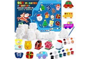 VEWICOKOP Advent Calendar 2023 Art and Crafts for Kids-24 Days DIY Plaster Painting Christmas Countdown Calendar, Christmas Gift for Girls Boys