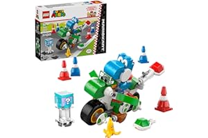 LEGO Super Mario: Mario Kart Yoshi Bike - Building Toy Set for Kids, Boys and Girls, Ages 7+ - Mario Kart Toy for Fans with Blue Yoshi - Gift Idea for Birthdays - 72031