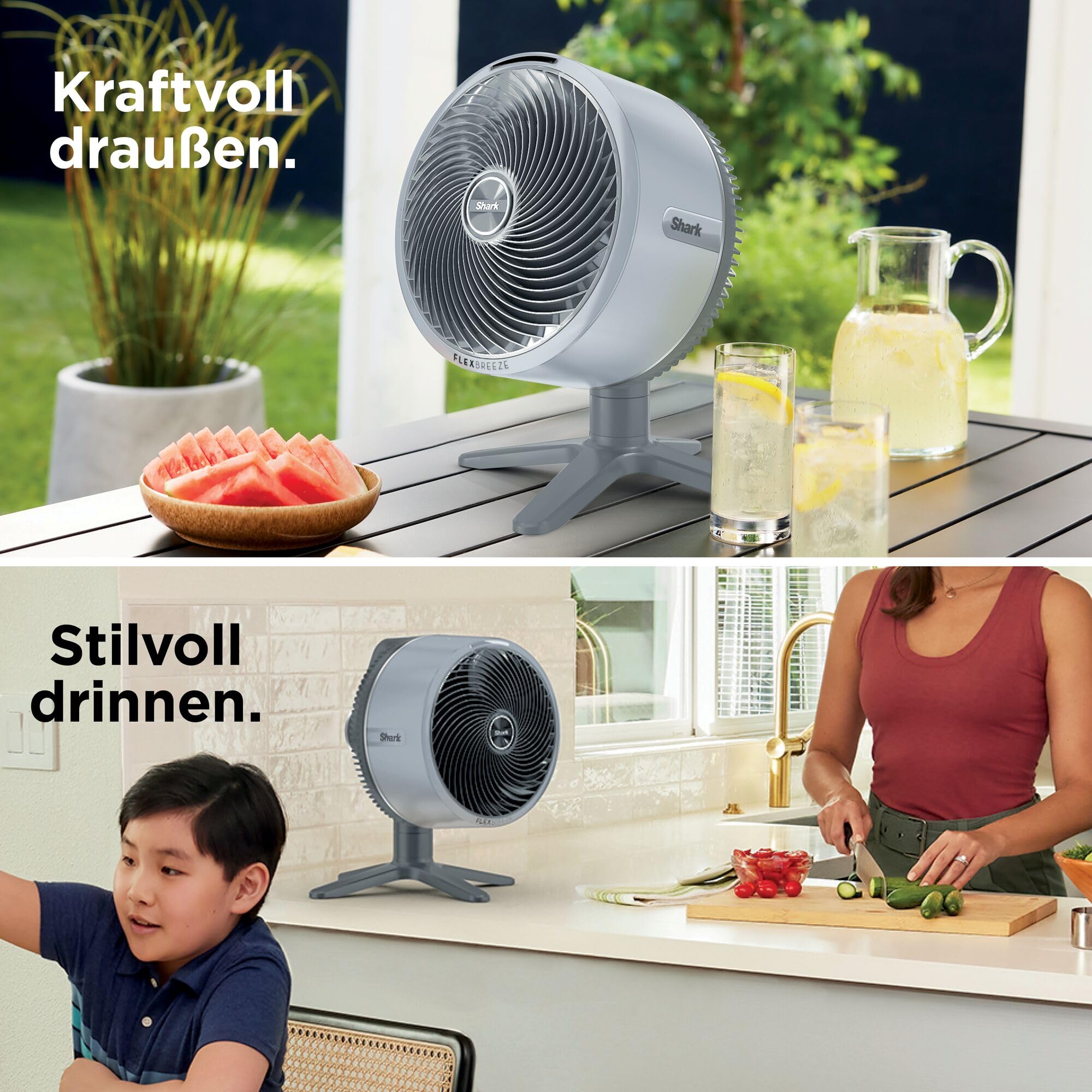 Shark FlexBreeze TableMate Akku-Ventilator, innen & außen, ≤24h Laufzeit, Hochgeschwindigkeits-Kühlung, 20 m Reichweite, leise & langlebig, 5 Geschwindigkeiten, Oszillation, Fernbedienung FA150EU 9