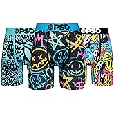 PSD Underwear Mens Boxer Briefs - Smiley Print, Standard Length Packs and Singles, Soft & Breathable Boxer Briefs for Men
