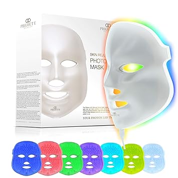 Download Amazon Com Project E Beauty Led Face Mask Light Therapy 7 Color Skin Rejuvenation Therapy Led Photon Mask Light Facial Skin Care Anti Aging Skin Tightening Wrinkles Toning Mask Beauty PSD Mockup Templates