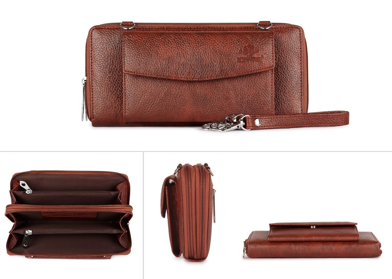 the clownfish women's clutch (tcflwlfl-abtn2,brown)