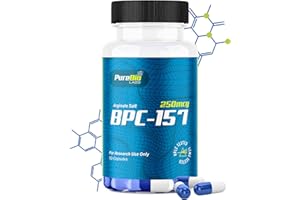 Pure Bio Labs BP-C157 Peptide Compound Pro for Enhanced Muscle Repair & Gut Health Support - 250mcg, USA Made Supplement, 60 Capsules (1 Bottle)