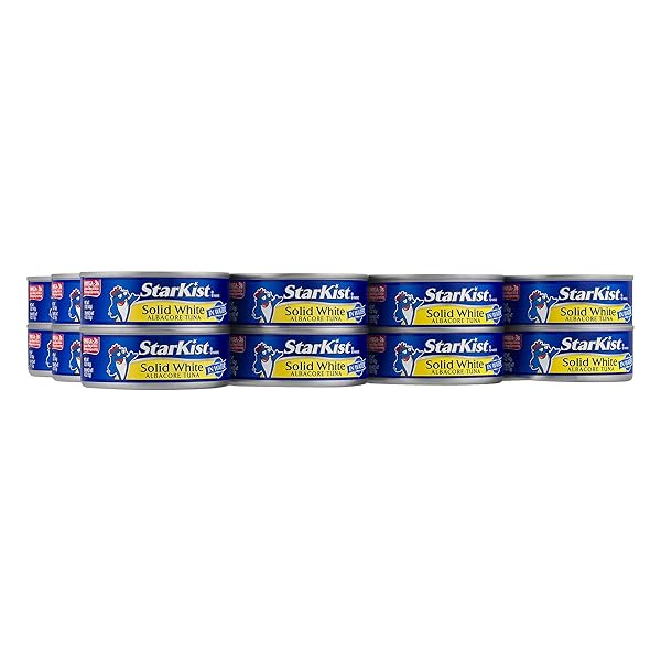 STARKIST SOLID WHITE ALBACORE TUNA IN WATER, 5 OZ (24 PACK) CANNED TUNA FISH, WILD CAUGHT, GLUTEN FREE, READY TO EAT, PERFECT FOR SALADS, KETO MEALS AND SNACKS, 26G PROTEIN & 110 CALORIES PER SERVING