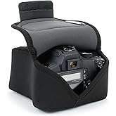 USA Gear DSLR Camera Case/SLR Camera Sleeve with Zippered Accessory Storage, Flexible Neoprene & Holster Belt Loop - Compatible with Canon, Nikon, Sony, Olympus, Pentax and Many More