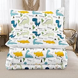 NINENINE Dinosaur Bedding Set for Kids,Queen Size