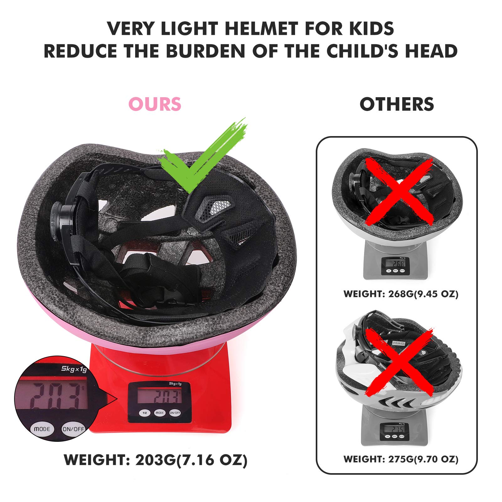 DaCool Kids Bike Helmet for 5~16 Ages Girls Boys Lightweight Toddler Youth Adjustable Cycling Skateboard Girl Helmet Safety Sport Helmet for Bicycle Skating Roller Scooter Outdoor Sports