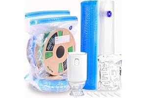 OVVNYXE OVV3D Filament Storage Bags 30pcs, Plus Size 32X34cm 3D Printer Filament Storage Bags Vacuum Sealed Kit with 30 Desiccants, Auto Pump,Perfect for 3D Filament Storage or Using After Filament Dryer Box