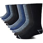 Nautica Mens Crew Socks - 10 Pack Breathable Moisture Wicking Cushioned Athletic Work and Dress Socks for Men (Sizes: 6-12.5)