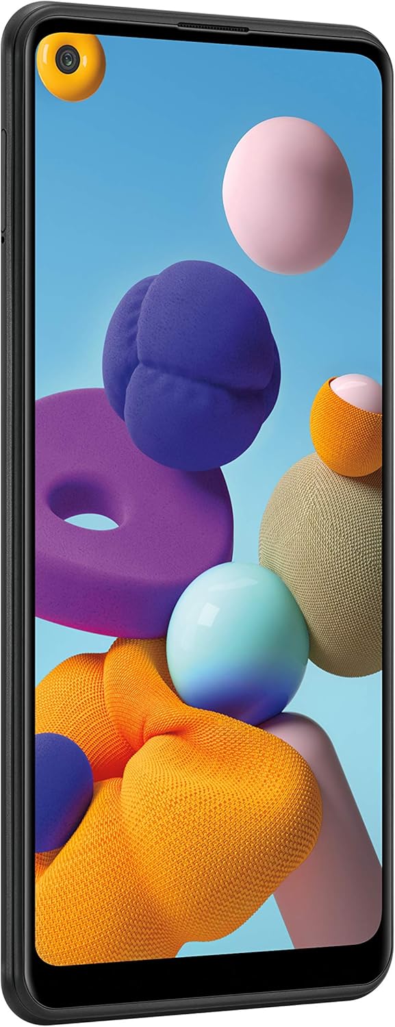 Samsung Galaxy A21 Factory Unlocked Android Cell Phone, US Version Smartphone, 32GB Storage, Long-Lasting Battery, 6.5” Infinity Display, Quad Camera, Black