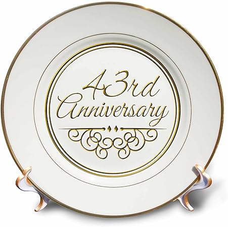 3drose Cp 154485 1 43e Anniversaire Cadeau Dore Texte Pour