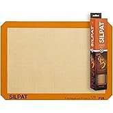 Silpat Premium Non-Stick Silicone Baking Mat, Half Sheet Size, 11-5/8 x 16-1/2, Orange