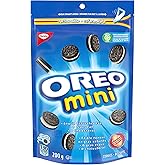 OREO Mini Original Chocolate Sandwich Cookies, Peanut Free Snack, School Snacks, 200g, Baked in Canada