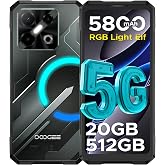 POPUX Blade GT Pro 5G Rugged Phone with LED Light Effect,32GB+512GB/2TB Rugged Smartphone,6.72&rdquo; FHD+120Hz, 5800 mAh Android Phone,100MP+32MP AI Camera/Face&amp; Finger ID/NFC,Black