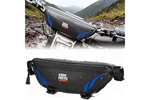 KEMIMOTO Dirt Bike Handlebar Bag- Waterproof Motorcycle Handlebar Storage Pouch,Compatible with Sur-Ron Light Bee X, S X160, X260, Talaria Sting Segway ridstar q20 Soleil01 Ebike Blue