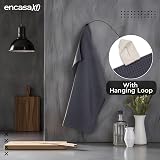 Encasa XO Kitchen Dish Towels Set 4 Cotton 70x45 cm Waffle Flat Loop view 5