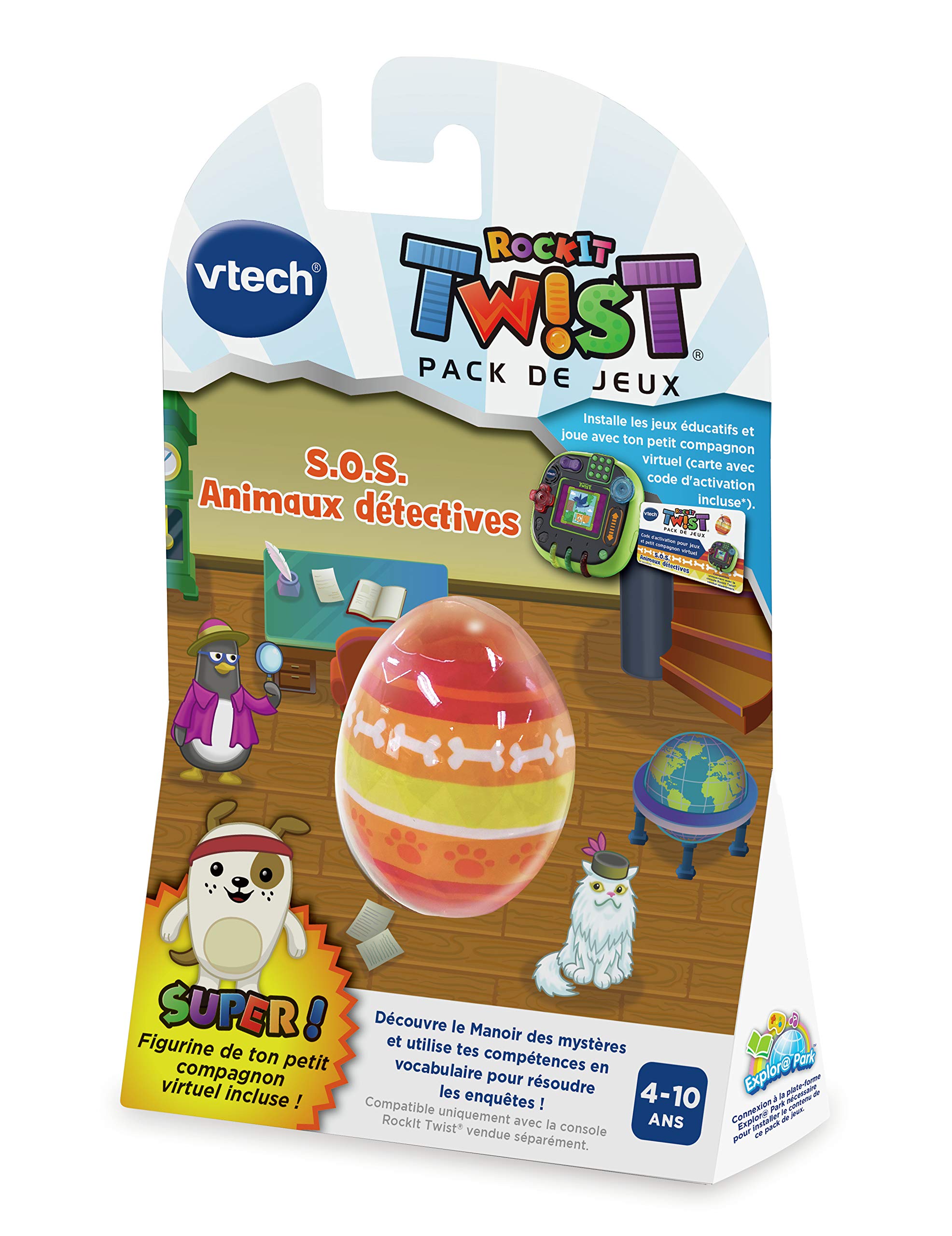 VTech 80-495405 ROCKIT TWIST- JEU SOS ANIMAUX DÉTECTIVES Educational Games, Multicolored, One Size