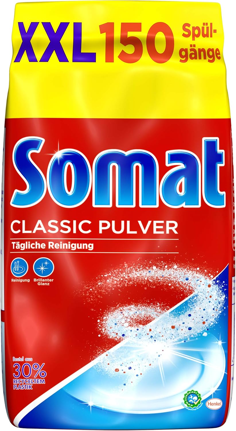 Somat Classic Pulver, Spülmaschinenreiniger, Großpackung, 1 x 3 Kg, für die tägliche Reinigung