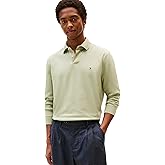 Tommy Hilfiger Mens Long Sleeve Polo Shirts in Regular Fit with Stretch and Organic Pique Cotton