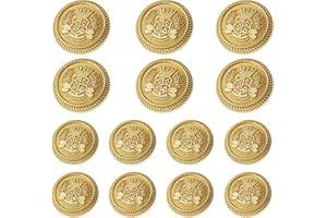 14 Pieces Gold Metal Blazer Button Set 23mm 18mm Blazer Buttons Men Metal Suit Buttons for Men Gold Buttons for Blazer,Suits,