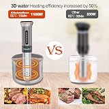 KitchenBoss Sous Vide Cooker 1100W Ultra-Quiet Stainless Steel G300 view 2
