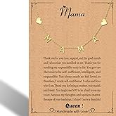 RWQIAN Mama Necklace for Women - Pendant Necklace Gifts for New Mom, Expecting Mom, First Mother's Day