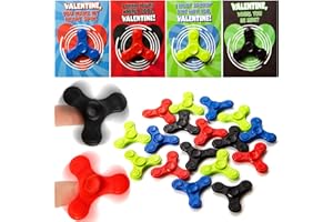 JOYIN 28 Packs Valentines Cards with Fidget Spinner, Stress Relief Hand Finger Spinner Fidget Toy for Valentine’s Day Kids Sc