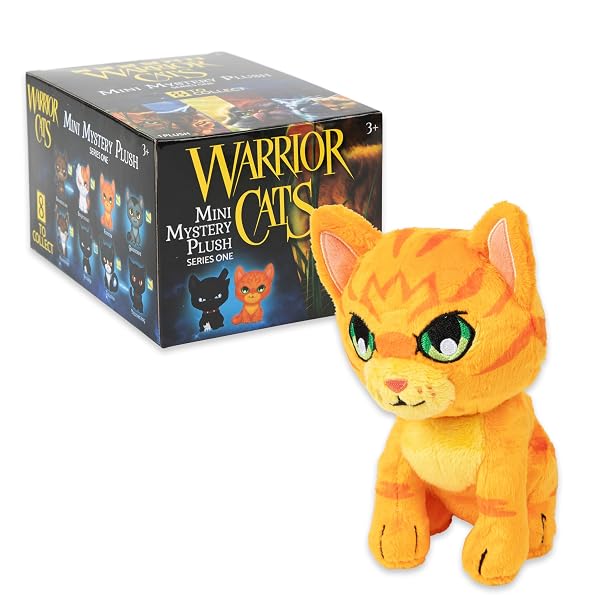 WARRIOR CATS MINI MYSTERY PLUSH, SERIES 1, BOOK SERIES, MYSTERY PLUSH BOX, BLIND BOX, 1 OF 8 POSSIBLE, OFFICIAL MERCH