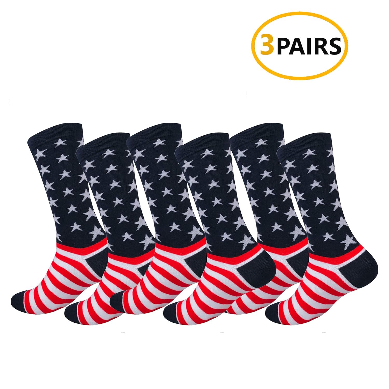 新しい到着 セルxs Tm American Flagカジュアルコットンドレスソックスstars Stripes Sockメンズアメリカ国旗テーマソックスnoveltyファッションアメリカ国旗ユニセックスソックスathletic Crewソックス B07f8bmdr5 3 Pack Usa Flag Socks 3 Pack Usa Flag Socks