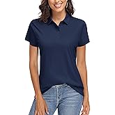 TACVASEN Women's Golf Polo Shirts Short Sleeve UPF 50+ Sun Protection Golf Shirts for Women Quick Dry Collared Polos