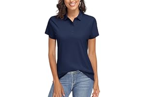 TACVASEN Women's Golf Polo Shirts Short Sleeve UPF 50+ Sun Protection Golf Shirts for Women Quick Dry Collared Polos