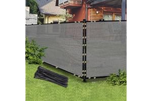 BADAO Gray 4FT X 50FT Outdoor Privacy Screen Fence & Mesh Shade Net Cover, Ideal for Garden and Backyard - Enhances Privacy for Fencing & Chain Link, Perfect for Patio Privacy Wall, Slats，Freestanding