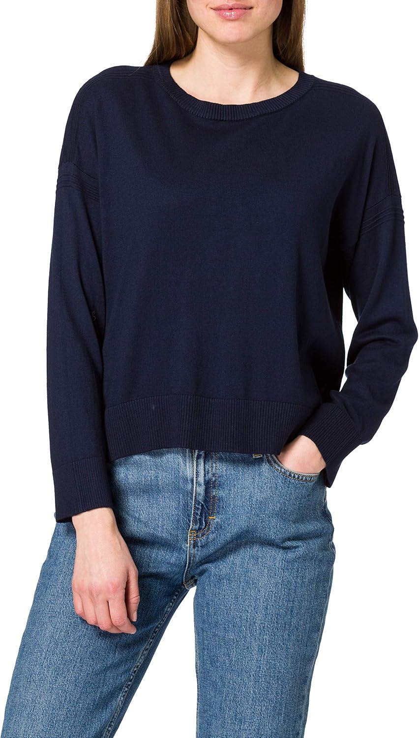 United Colors Of Benetton Damen Pullover – 100% Merinowolle, Rundhals, Langarm