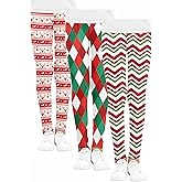 Multipack Halloween/Christmas Printed Girls' Leggings High Stretch Tights Toddlers Outdoor Sports Trousers 3-10Y