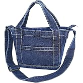 YunZh Denim Purse Jean Tote Bag for Women,Crossbody Shoulder Weekend Bags Denim Purses and Handbags