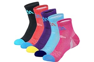 innotree 5 Pack Quarter Ankle Hiking Socks for Women, Wicking Crew Lightweight with Cushion Sock for Outdoor Hiking Walking